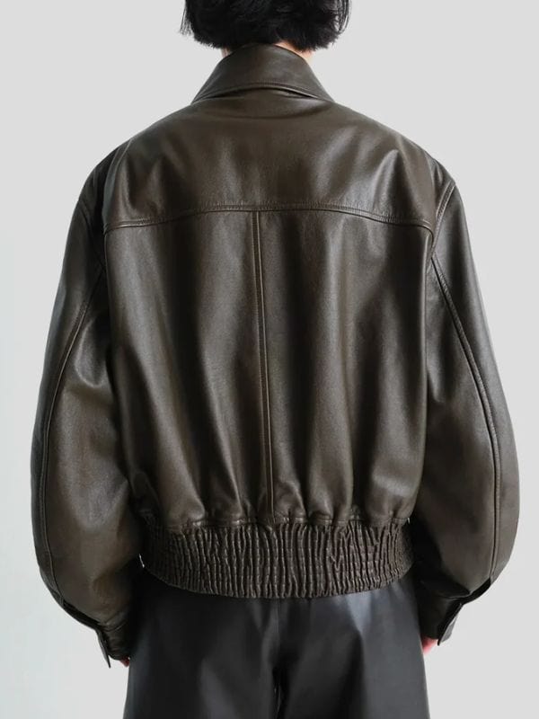 Jennifer Lawrence NYC 2025 Oversized Leather Jacket