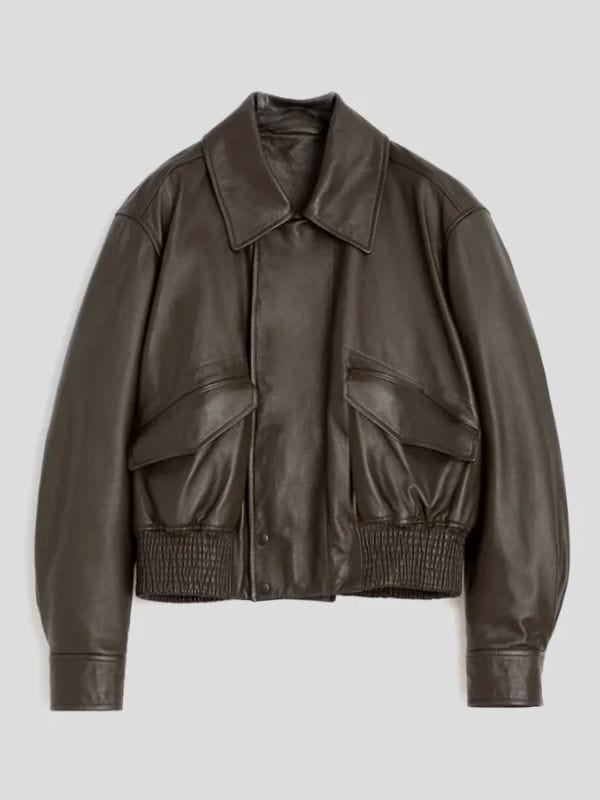 Jennifer Lawrence NYC 2025 Oversized Leather Jacket