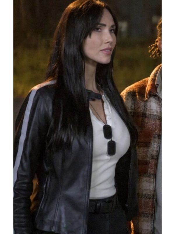 Jessica Green The Librarians S01 Leather Jacket Black