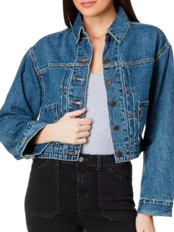 Jillian Bell Kinda Pregnant 2025 Denim Jacket