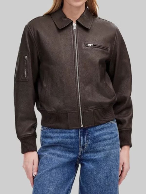 Karen Page Daredevil Born Again Brown Leather Jacket