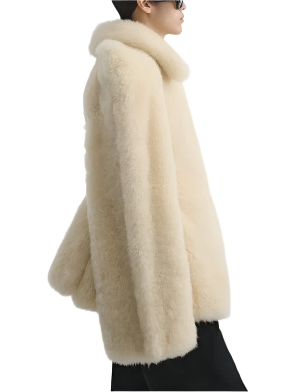 Kendall Jenner Off white Fur Short Coat