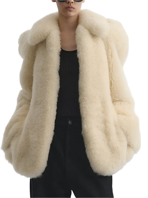 Kendall Jenner Off white Fur Short Coat