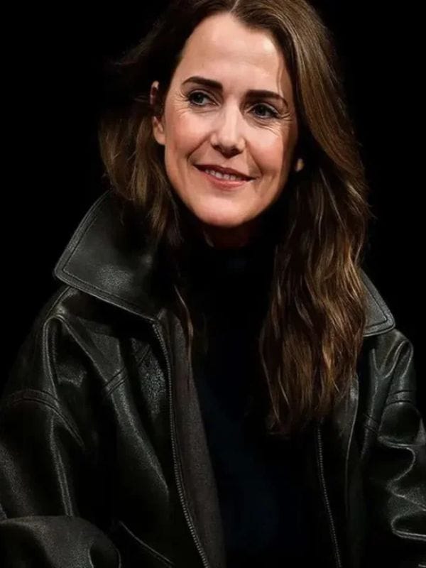 Keri Russell The Diplomat S03 Leather Jacket Black