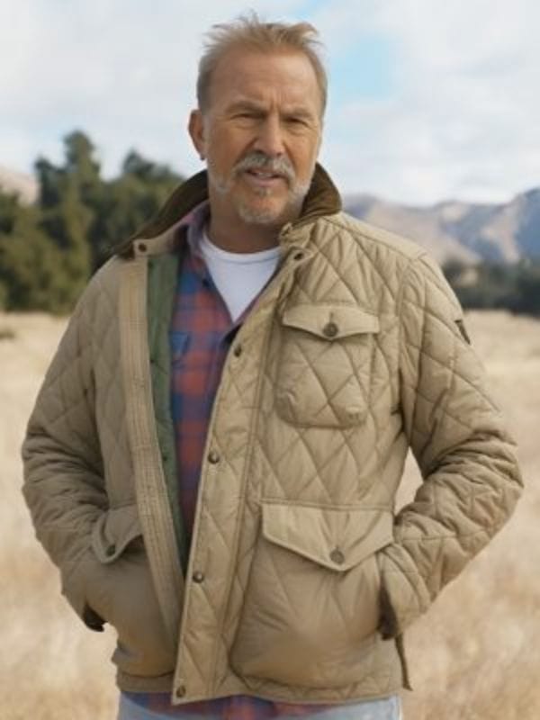 Kevin Costner’s The West S01 Kevin Costner Quilted Jacket