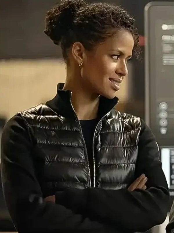 Gugu Mbatha-Raw Lift 2024 Abby Black Puffer Jacket