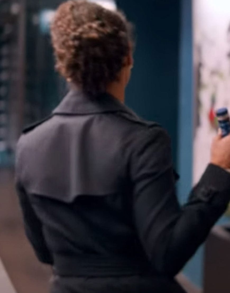 Abby Lift 2024 Gugu Mbatha-Raw Black Coat