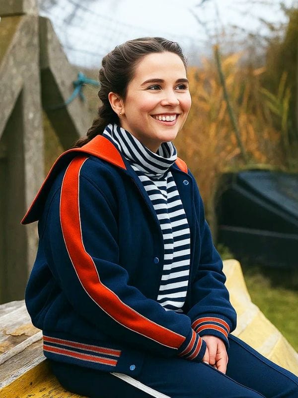 Lizzie Davidson Such Brave Girls S02 Varsity Jacket Blue