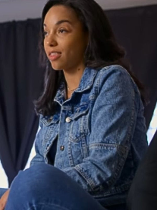Love is Blind S08 Virginia Miller Denim Jacket Blue