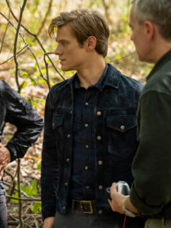 Lucas Till MacGyver Blue Suede Jacket