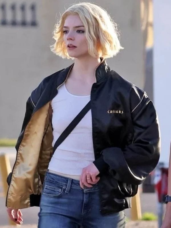 Lucky S01 Anya Taylor-Joy Black Bomber Jacket