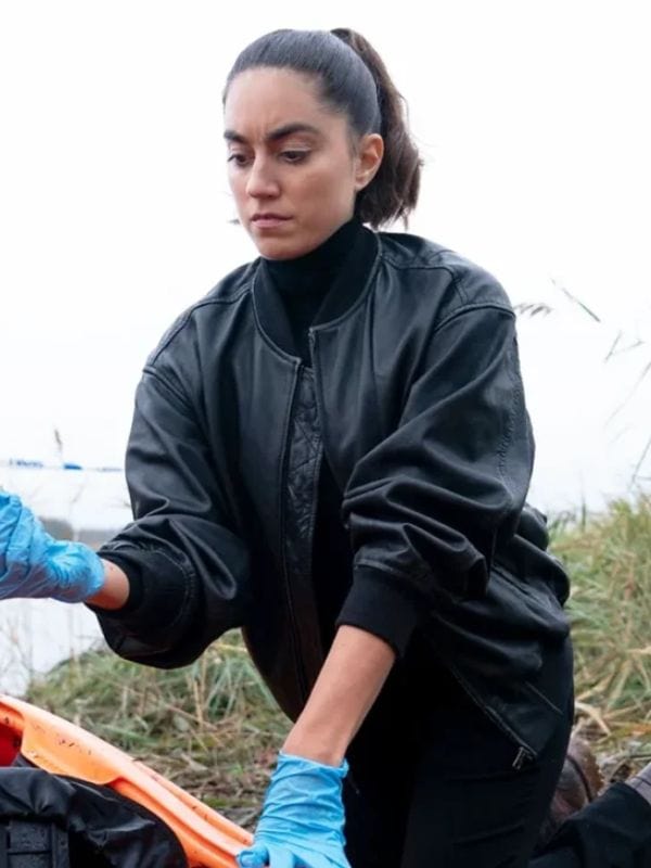 Lynley S01 Sofia Barclay Bomber Leather Jacket