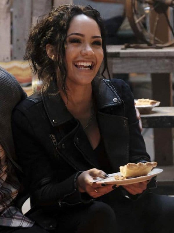 MacGyver Tristin Mays Leather Biker Jacket MacGyver Tristin Mays Leather Biker Jacket