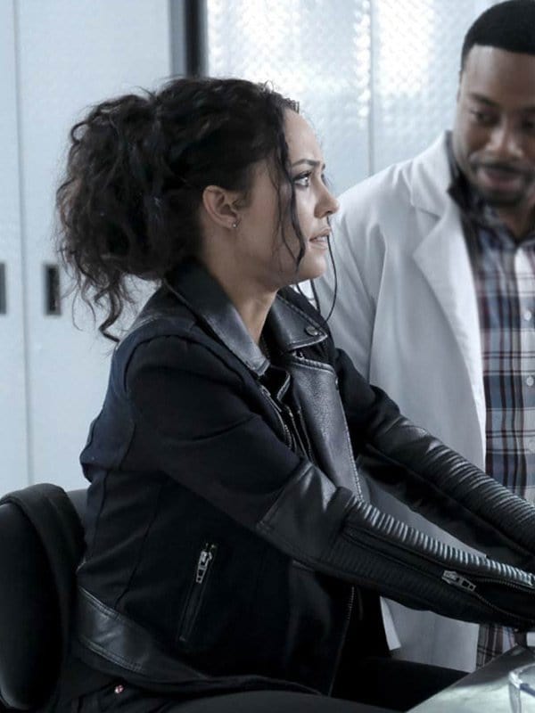 MacGyver Tristin Mays Leather Biker Jacket MacGyver Tristin Mays Leather Biker Jacket