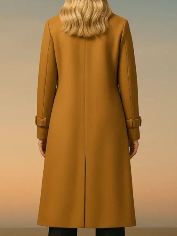 Maria Bello The Waterfront S01 Brown Coat