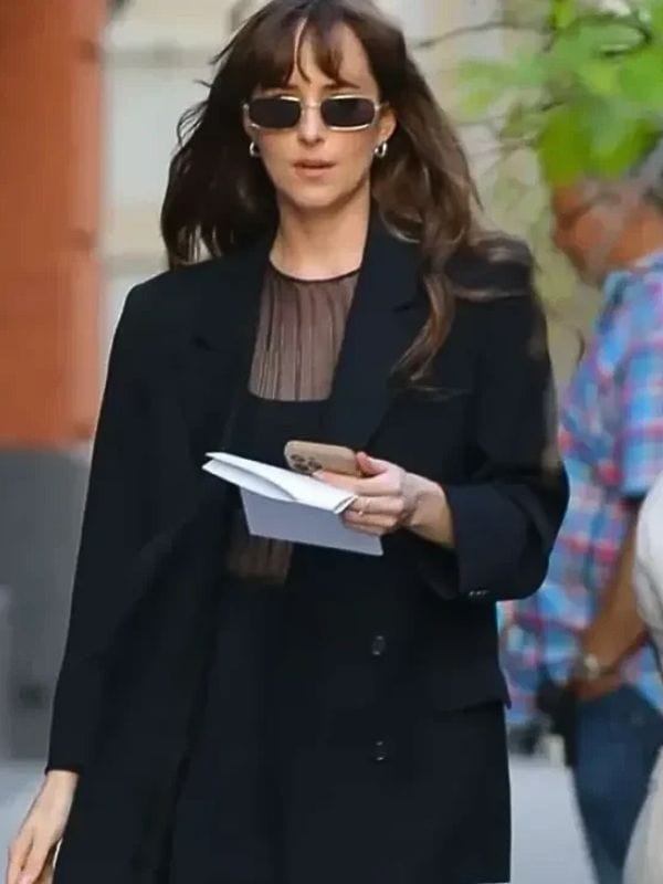 Materialists 2024 Dakota Johnson Black Blazer
