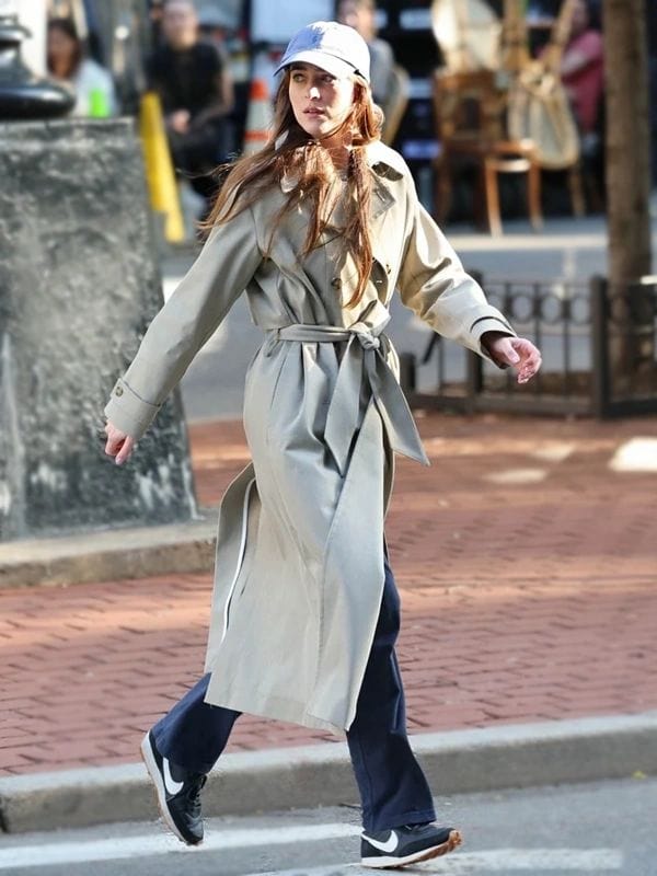 Materialists 2024 Dakota Johnson Beige Trench Coat