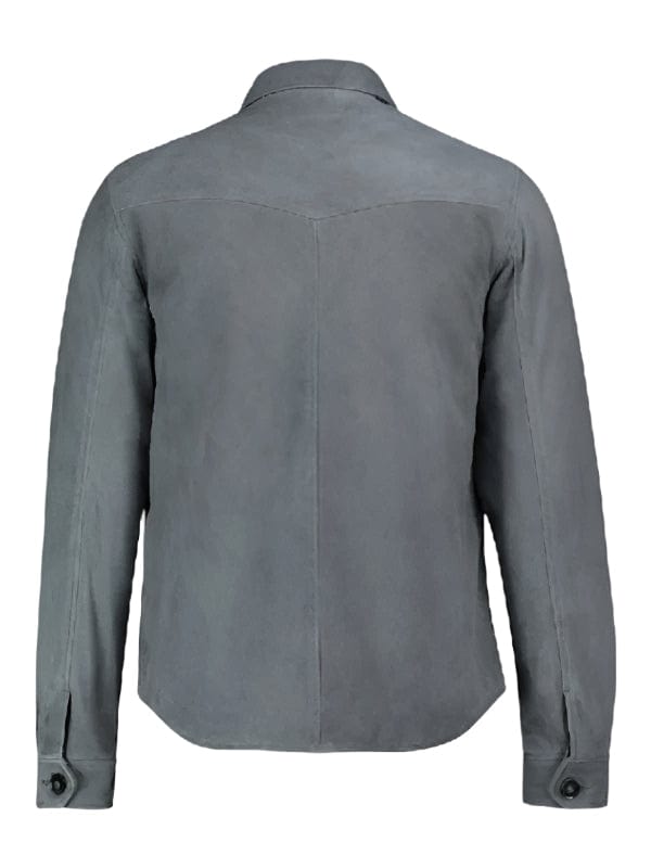 Mayfair Witches S02 Ciprien Grieve Suede Leather Jacket Grey
