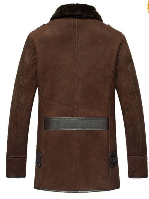 Men Shearling Reacher Leather Brown Coat