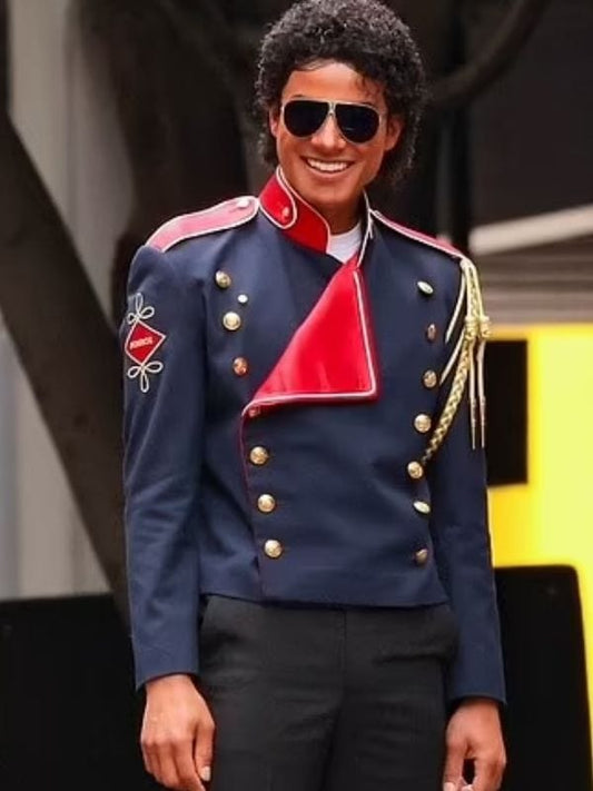 Michael 2025 Jaafar Jackson Blue Jacket