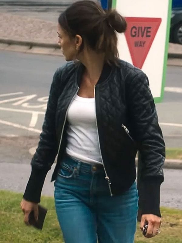 Michelle Keegan Fool Me Once Black Quilted Jacket Michelle Keegan Fool Me Once Black Quilted Jacket