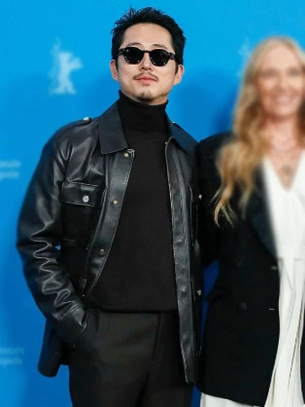 Mickey 17 2025 Steven Yeun Leather Jacket Black