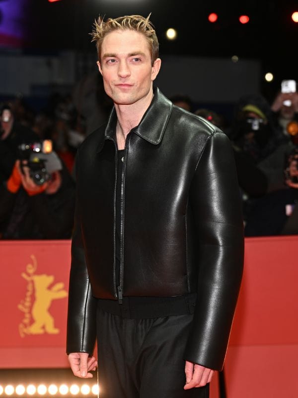 Mickey 17 Premiere Robert Pattinson Leather Jacket Black
