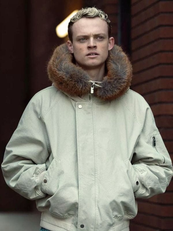 Mobland 2025 Eddie Harrigan White Jacket – Winter Whirl