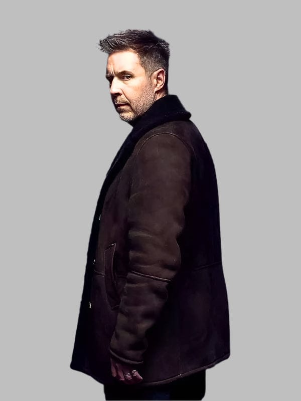 Mobland 2025 Paddy Considine Brown Coat