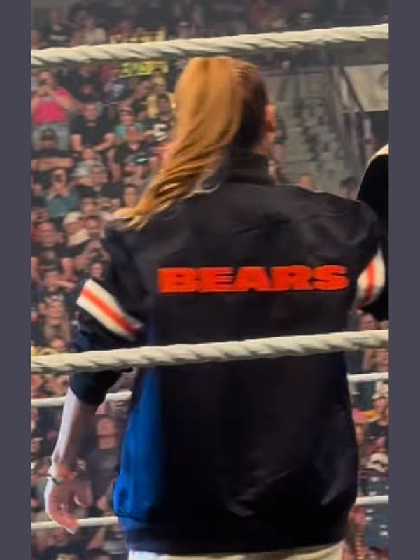 Monday Night RAW Becky Lynch Chicago Bears Jacket Blue