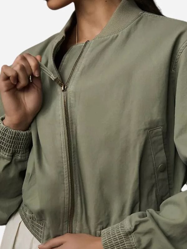 Motorheads S01 Mia Healey Green Bomber Jacket