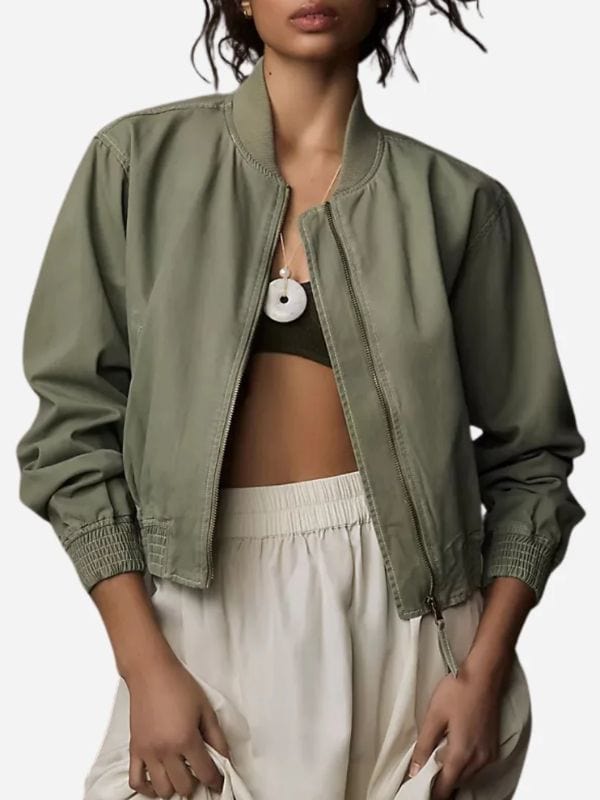 Motorheads S01 Mia Healey Green Bomber Jacket