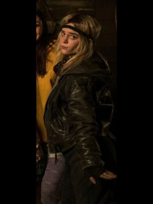 Natalie Yellowjackets Leather Biker Jacket