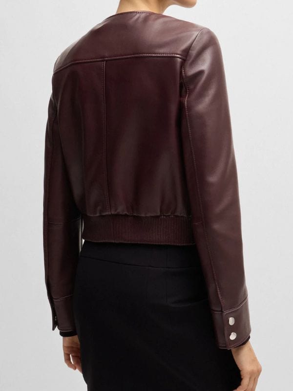 NCIS Tony and Ziva S01 Martine Aranow Leather Jacket Maroon