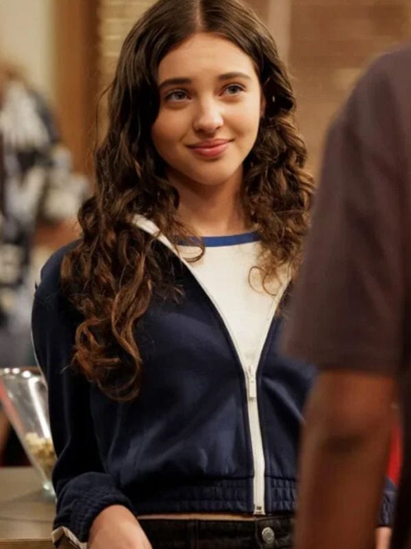 Neighbours 2025 Nell Rebecchi Striped Jacket Blue