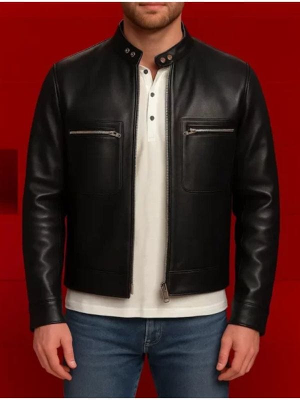 Netflix Tudum Ben Affleck Black Leather Jacket