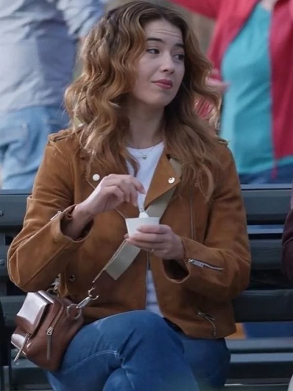 Nichole Sakura Royal-ish 2025 Brown Leather Jacket