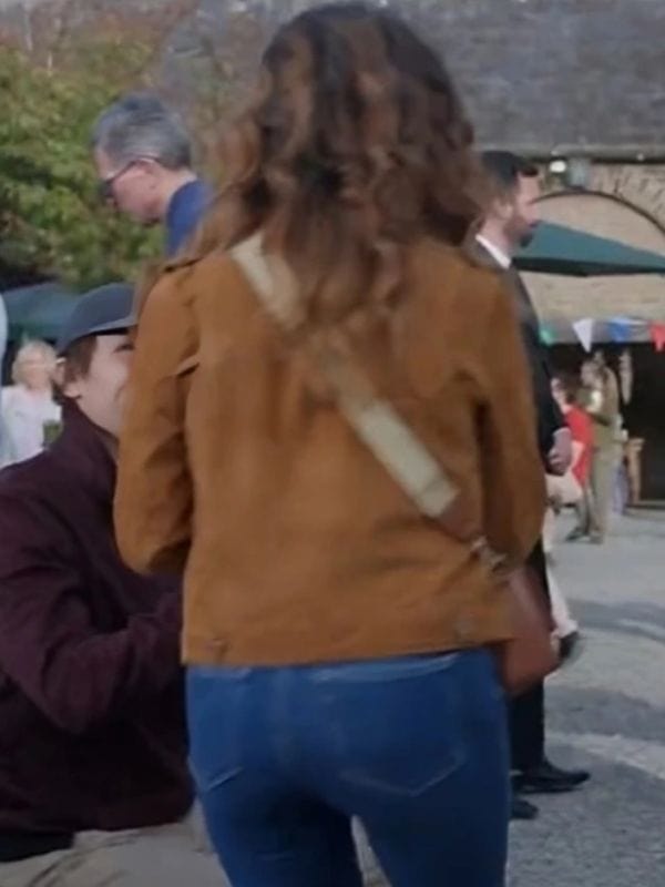 Nichole Sakura Royal-ish 2025 Brown Leather Jacket
