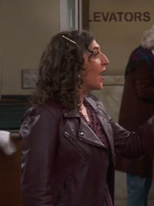 Night Court S03 Mayim Bialik Brown Leather Jacket