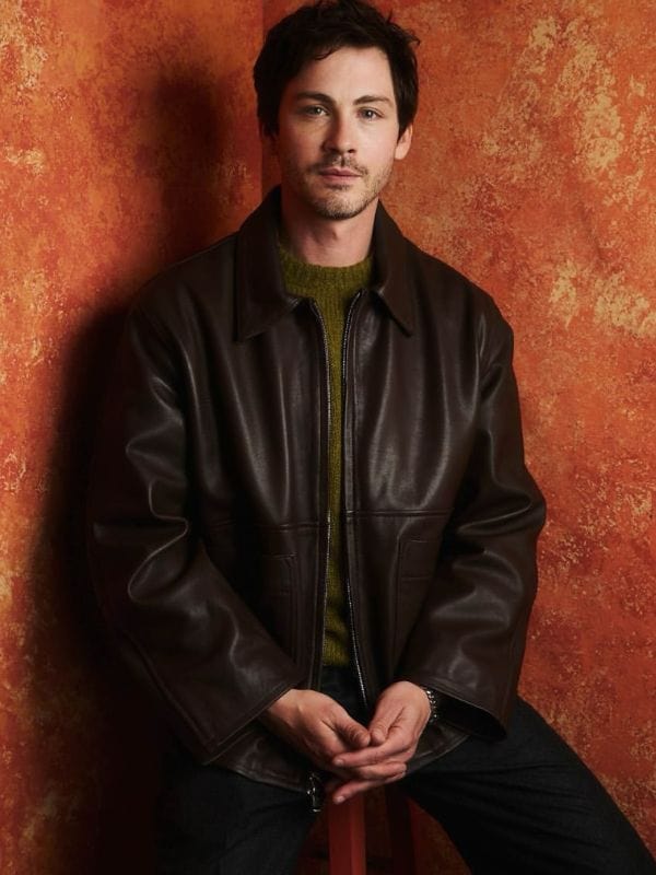 Oh Hi! Logan Lerman Brown Leather Jacket - Winterwhirl