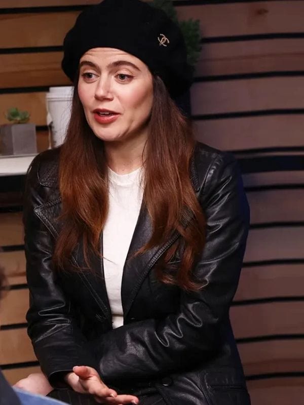 Oh Hi! Molly Gordon Black Leather Blazer - Wmiterwhirl