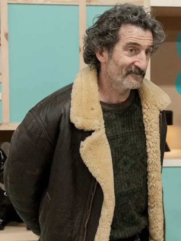 Old Dog New Tricks S01 Luis Zahera Shearling Leather Jacket