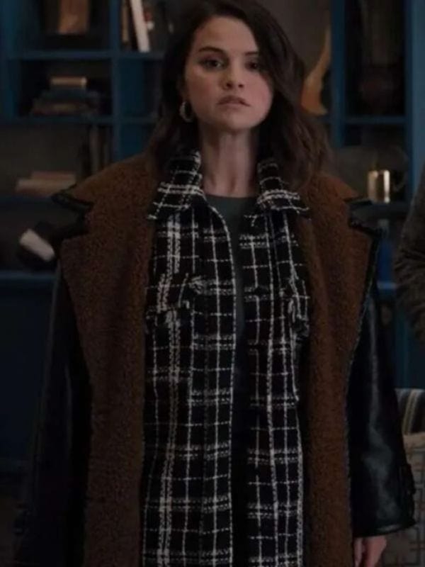 Only Murders In The Building S03 Mabel Mora Black Leather Trench Coat
