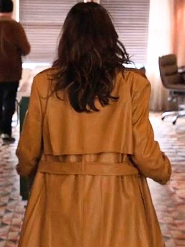 Only Murders In The Building S04 Eva Longoria Leather Trench Coat Only Murders In The Building S04 Eva Longoria Leather Trench Coat