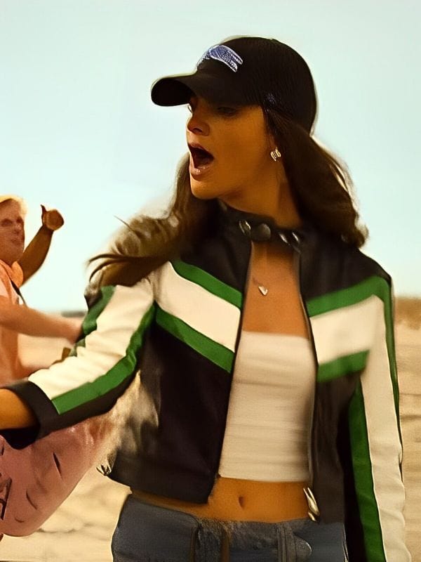 Mia Challis Outer Banks Ruthie Leather Biker Jacket