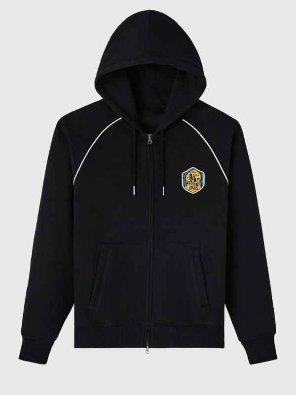 OVO Full Zip Raglan Hoodie Grey and Black