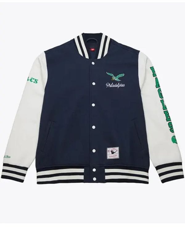Philadelphia Eagles Washed Fleece Varsity Jacket