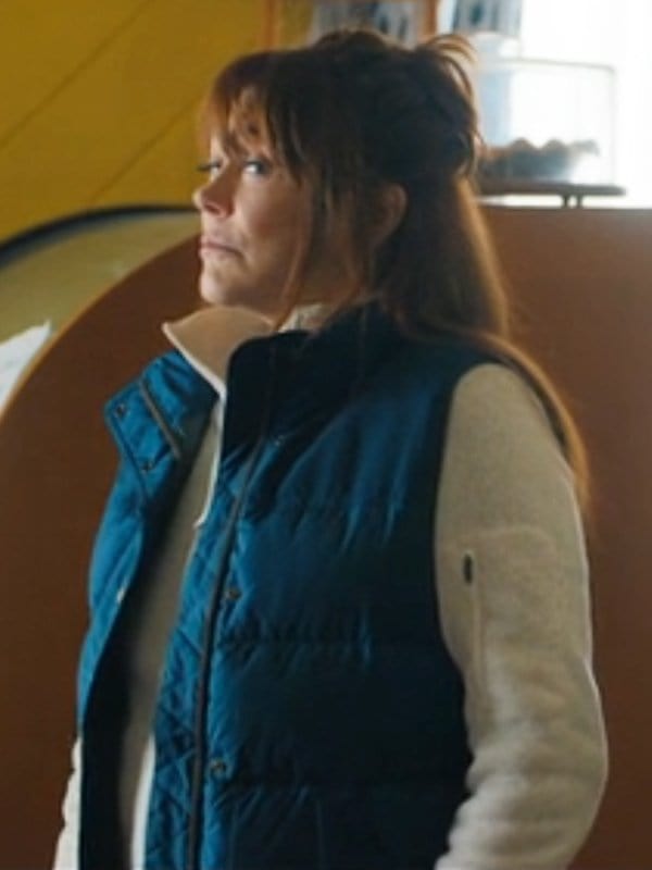 Phoebe Lancaster Sullivan’s Crossing S02 Blue Vest