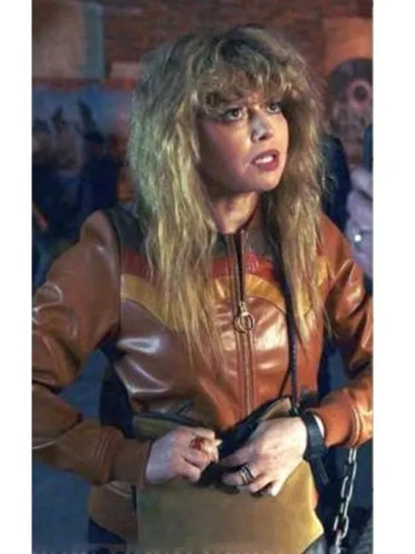 Poker Face Charlie Cale Leather Bomber Jacket
