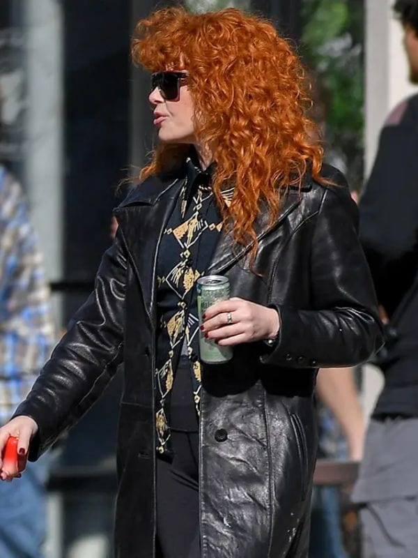 Poker Face S02 Natasha Lyonne Black Leather Coat